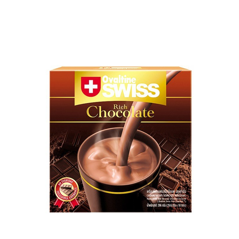 Ovaltine - Swiss Rich Chocolate Powder 18x10's (29.6g)